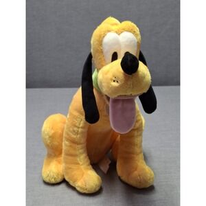 Disney Store Pluto Plush 13 Inch Medium Soft Cuddly Dog Toy Official Floppy Ears
